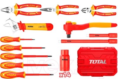 Универсальный набор инструментов TOTAL Диэлектрических / THKITH2601 от компании Бесплатная доставка по Беларуси - фото 1