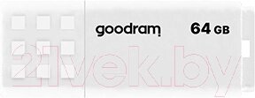 Usb flash накопитель Goodram UME2 64GB White (UME2-0640W0R11) от компании Бесплатная доставка по Беларуси - фото 1