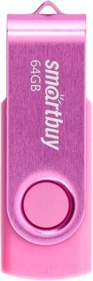 Usb flash накопитель SmartBuy Twist Pink 64GB (SB064GB2TWP) от компании Бесплатная доставка по Беларуси - фото 1