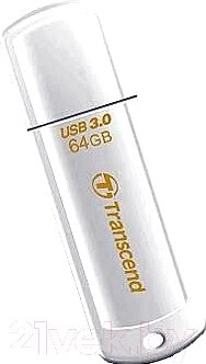 Usb flash накопитель Transcend JetFlash 730 64Gb White (TS64GJF730) от компании Бесплатная доставка по Беларуси - фото 1