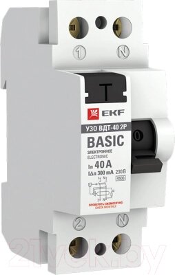 Устройство защитного отключения EKF Basic / elcb-2-40-300e-sim от компании Бесплатная доставка по Беларуси - фото 1