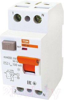 Устройство защитного отключения TDM ВД1-63-2Р-25А-30мА / SQ0203-0008 от компании Бесплатная доставка по Беларуси - фото 1