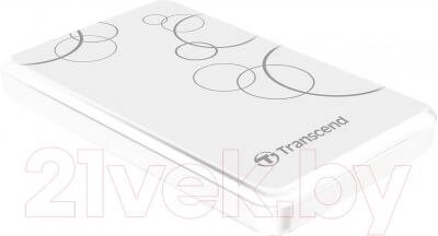 Внешний жесткий диск Transcend StoreJet 25A3 1TB White (TS1TSJ25A3W) от компании Бесплатная доставка по Беларуси - фото 1