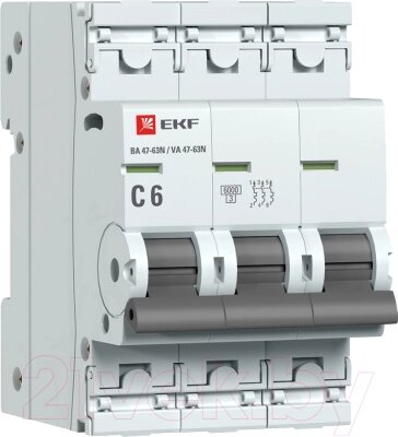 Выключатель автоматический EKF PROxima ВА 47-63N / M636306C от компании Бесплатная доставка по Беларуси - фото 1