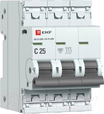 Выключатель автоматический EKF PROxima ВА 47-63N / M636325C от компании Бесплатная доставка по Беларуси - фото 1