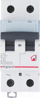 Выключатель автоматический Legrand TX3 2P C 40A 10kA 2M / 403934 от компании Бесплатная доставка по Беларуси - фото 1