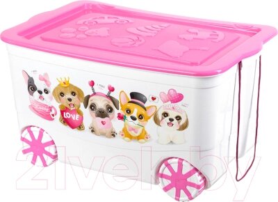 Ящик для хранения El Casa KidsBox Милые щенки / 640332 от компании Бесплатная доставка по Беларуси - фото 1