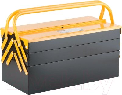 Ящик для инструментов FIT Металлический с 4-мя раздвижными отделениями / 65679 от компании Бесплатная доставка по Беларуси - фото 1