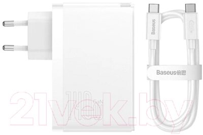 Зарядное устройство сетевое Baseus GaN5 Pro Fast Charger 2C+U 140W / CCGP100202 от компании Бесплатная доставка по Беларуси - фото 1