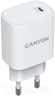 Зарядное устройство сетевое Canyon H-20 / CNE-CHA20W02 от компании Бесплатная доставка по Беларуси - фото 1