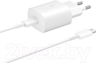 Зарядное устройство сетевое Samsung USB Type-C Power Delivery / EP-TA800XWEGRU от компании Бесплатная доставка по Беларуси - фото 1