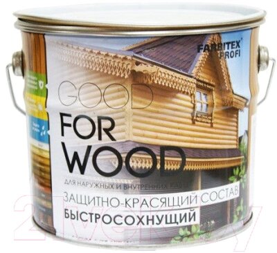 Защитно-декоративный состав Farbitex Profi Wood Быстросохнущий от компании Бесплатная доставка по Беларуси - фото 1