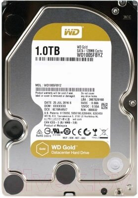 Жесткий диск Western Digital Gold 1TB от компании Бесплатная доставка по Беларуси - фото 1