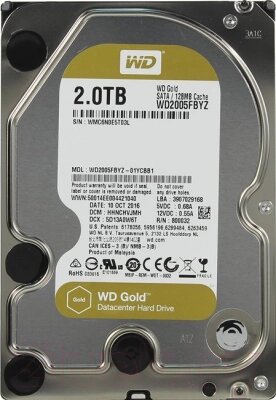 Жесткий диск Western Digital Gold 2TB (WD2005FBYZ) от компании Бесплатная доставка по Беларуси - фото 1