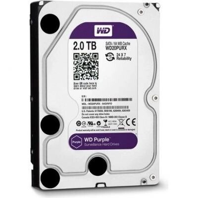 Жесткий диск Western Digital Purple 2TB (WD20PURX) от компании Бесплатная доставка по Беларуси - фото 1