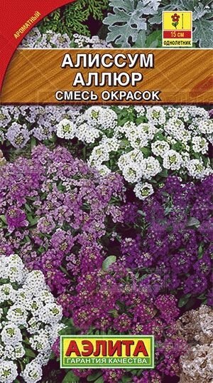Алиссум Аллюр, смесь окрасок 0,03г от компании Садовник - все для сада и огорода - фото 1