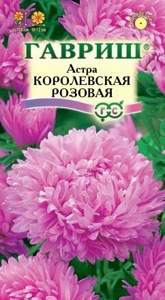 Астра Королевская розовая, пионовидная, 0,3г, Гавриш от компании Садовник - все для сада и огорода - фото 1