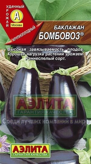 Баклажан Бомбовоз 0,3 г на скидке срок годности дор 12,24г от компании Садовник - все для сада и огорода. Семена почтой по всей РБ - фото 1