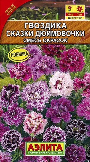 Гвоздика китайская Сказки дюймовочки, смесь 0.05 г. от компании Садовник - все для сада и огорода. Семена почтой по всей РБ - фото 1