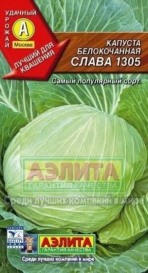 Капуста белокочанная Слава(А)лидер 0,5 г от компании Садовник - все для сада и огорода - фото 1