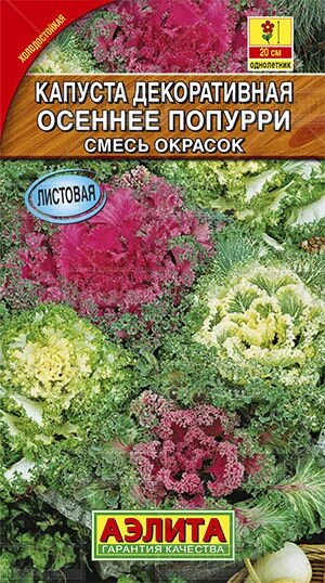 Капуста декоративная Осеннее попурри смесь (А) 0,1г на скидке срок годности до 12,24г от компании Садовник - все для сада и огорода - фото 1