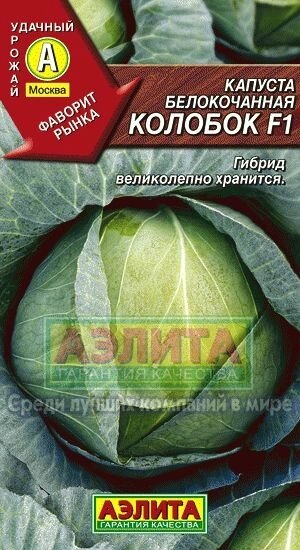 Капуста Колобок (А) лидер 20шт Аэлита от компании Садовник - все для сада и огорода - фото 1