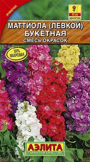 Матиолла (левкой) Букетная смесь окрасок 0,2 г от компании Садовник - все для сада и огорода - фото 1