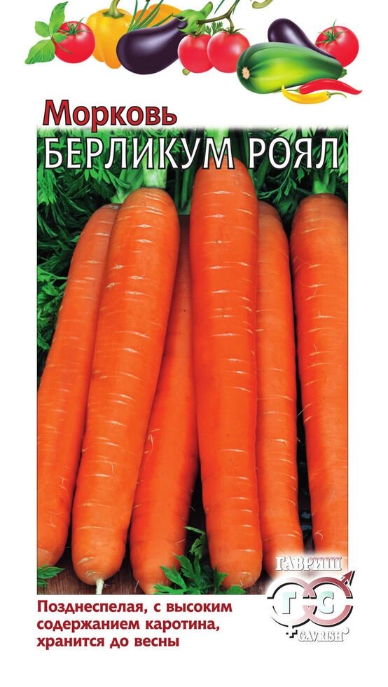 Морковь Берликум Роял 2 г (Г) от компании Садовник - все для сада и огорода - фото 1