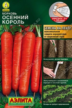 Морковь Осенний король лента 8м. от компании Садовник - все для сада и огорода - фото 1