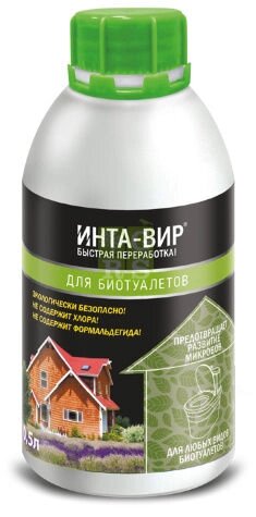 Очиститель Инта-Вир для биотуалетов  0.5 л от компании Садовник - все для сада и огорода - фото 1