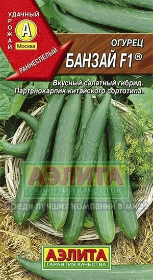 Огурец Банзай F1 0,25 г Аэлита от компании Садовник - все для сада и огорода. Семена почтой по всей РБ - фото 1