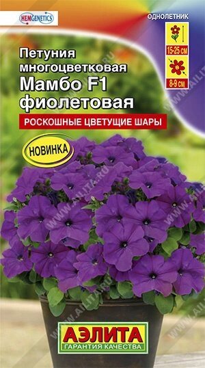 Петуния Мамбо F1 фиолетовая многоцветковая 7шт. (А) от компании Садовник - все для сада и огорода - фото 1