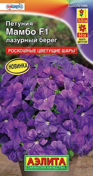 Петуния Мамбо лазурный берег 7 шт. Аэлита от компании Садовник - все для сада и огорода - фото 1