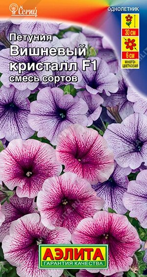 Петуния Вишневый кристалл F1 многоцветковая, смесь сортов НОВИНКА 10 шт от компании Садовник - все для сада и огорода - фото 1