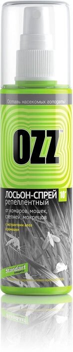 Лосьон-спрей OZZ 10 от комаров и мошек, 100 мл - отзывы