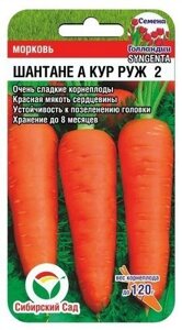 Морковь Шантанэ а кур руж морковь 500шт (Сиб сад)