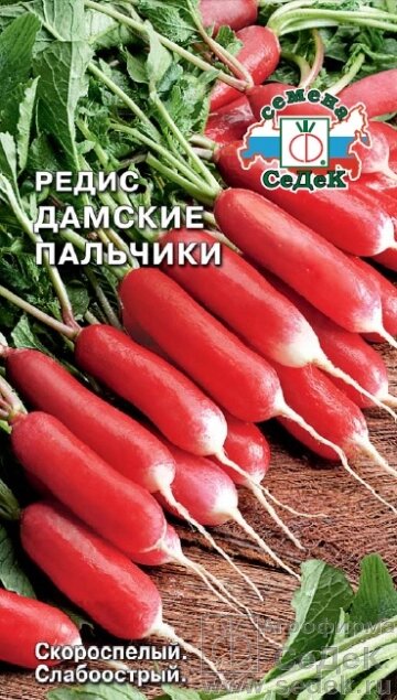 Редис Дамские Пальчики 2 гр. СДК ! НОВИНКА! от компании Садовник - все для сада и огорода. Семена почтой по всей РБ - фото 1