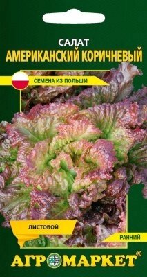Салат Американский коричневый, 1 г (Польша) от компании Садовник - все для сада и огорода - фото 1