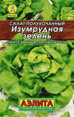 Салат Изумрудная зелень, полукочанный 0,5 г лидерАЭЛИТА от компании Садовник - все для сада и огорода - фото 1
