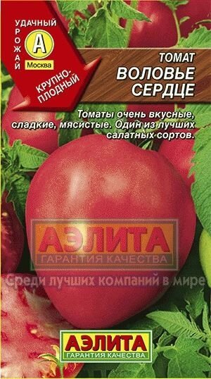 Томат Воловье Сердце 20шт. АЭЛИТА от компании Садовник - все для сада и огорода. Семена почтой по всей РБ - фото 1