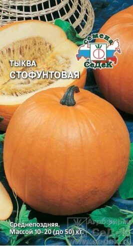 Тыква Стофунтовая 2 г. седек на скидке срок годности до 01.25г от компании Садовник - все для сада и огорода. Семена почтой по всей РБ - фото 1