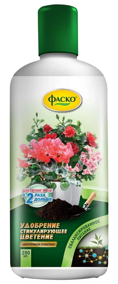 Удобрение минеральное жидкое ФАСКО Стимулирующее цветение, 250 мл. от компании Садовник - все для сада и огорода - фото 1