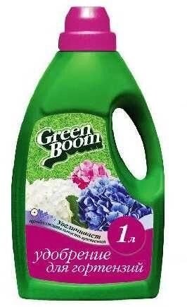 Удобрение минеральное жидкое Green Boom в бутылках Для гортензий 1л. от компании Садовник - все для сада и огорода - фото 1