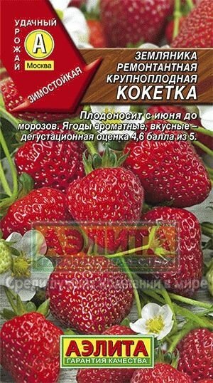 Земляника ремонтантная крупноплод.  10шт Кокетка А на скидке срок годности до 12,24г от компании Садовник - все для сада и огорода - фото 1