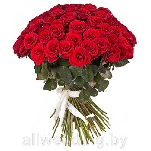 Букет "51 роза"  от 170-275 руб. от компании Салон цветов и свадебных аксессуаров «Allwedding» в г. Сморгонь - фото 1