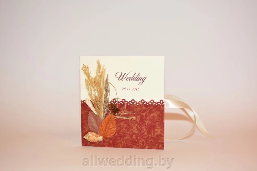 Конверт для диска или флэшки от компании Салон цветов и свадебных аксессуаров «Allwedding» в г. Сморгонь - фото 1