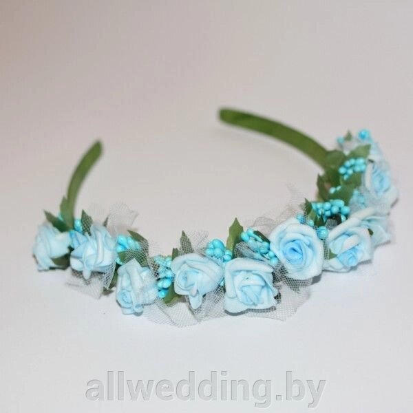Ободки из цветов от компании Салон цветов и свадебных аксессуаров «Allwedding» в г. Сморгонь - фото 1