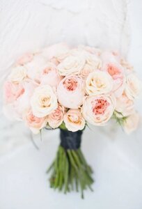 Свадебный букет из пионовидных роз #2