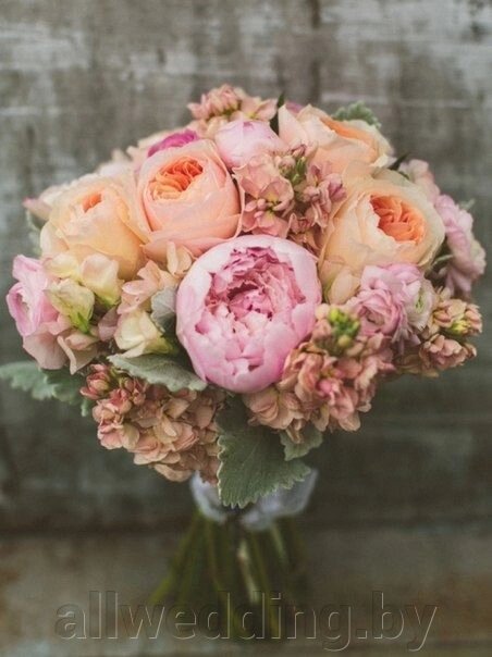 Свадебный букет из пионовидных роз #6 - Салон цветов и свадебных аксессуаров «Allwedding» в г. Сморгонь
