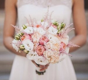 Свадебный букет из пионовидных роз #1